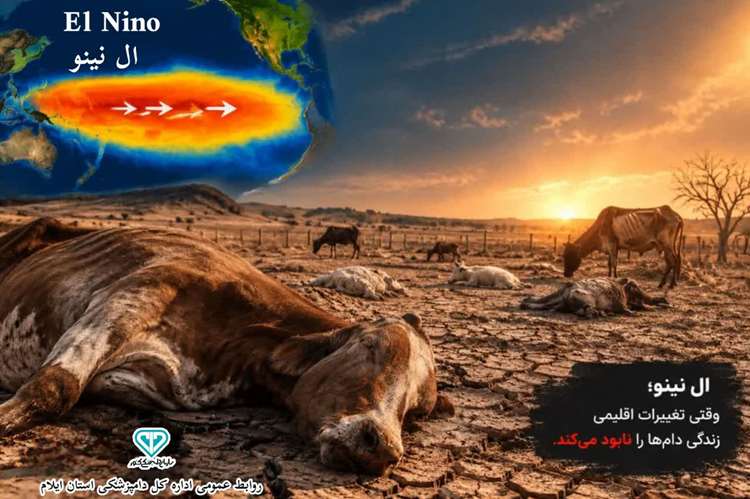 هشدار دامپزشکی ایلام به بهره‌برداران دام، طیور، آبزیان و زنبورعسل در پی احتمال وقوع «ال‌نینو»