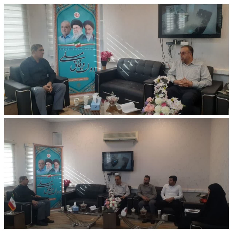 دیدار رئیس اداره دامپزشکی شهرستان بدره با فرماندار جدید این شهرستان