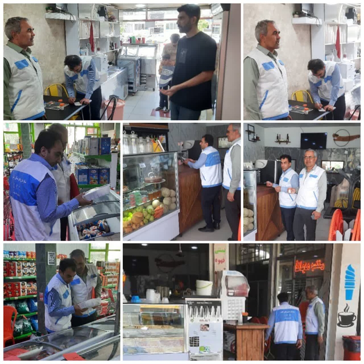 بازدید کارشناس نظارت بهداشتی اداره کل دامپزشکی استان از فروشگاه‌های زنجیره‌ای سطح شهر ایوان