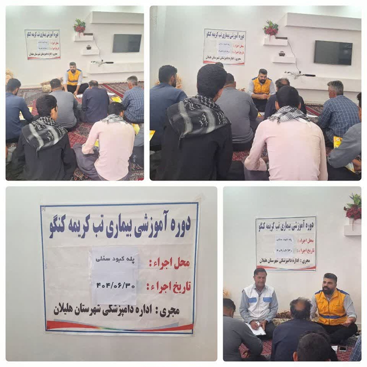 برگزاری دوره آموزشی آشنایی با بیماری تب کریمه‌کنگو در روستای پله‌کبود سفلی هلیلان