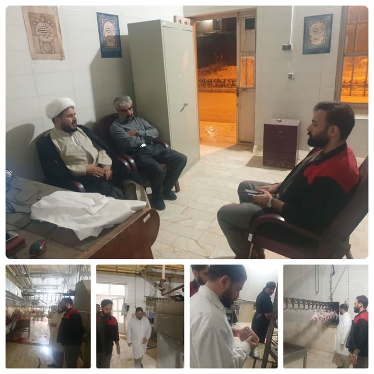 بازدیدمسئول دفتر نمایندگی ولی‌فقیه در اداره کل دامپزشکی استان از کشتارگاه سپید مرغ مانشت شهرستان ایوان